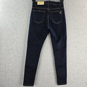 Michael Kors Skinny Jeans Womens Size 6 Izzy Mid Rise Slim Hip Thigh Dark Wash